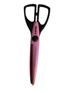 One Pair X-ACTO Decorative Edge Scissors Pink Handle Made In USA
