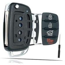 Flip Key Fob Shell Case Replacement Fits for Hyundai Sonata Santa Fe 2013 2014