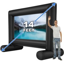 14 FT Inflatable Projector Movie Screen for Outside/Indoor, Blow up Projector...