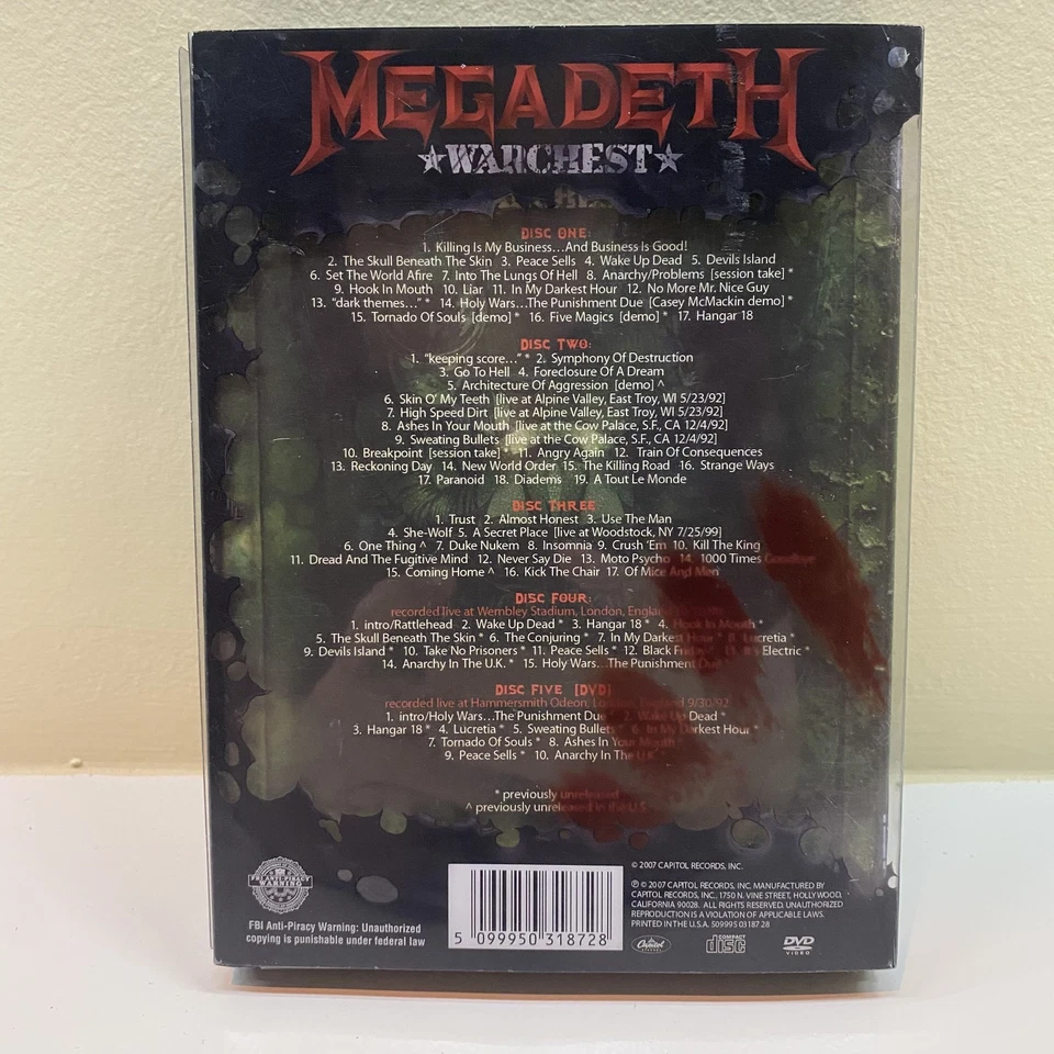 Megadeth Warchest Box 🎸 4-Disc Set (1 CD Missing) 2007 Capitol Records - Image 3 of 4