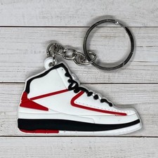  YOU CHOOSE  Nike Jordan 2 Sneaker 2D Rubber 2" Keychain MORE COLORS NEW 
