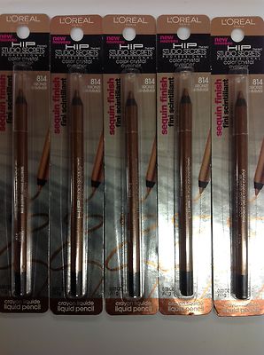 5 X LOREAL HIP STUDIO SECRETS INTENSE EYELINER #814 BRONZE SHIMMER NEW.