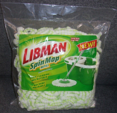 1 LIBMAN TORNADO SPIN MOP HEAD SYSTEM REFILL Deep Cleaning Microfiber NEW SEALED