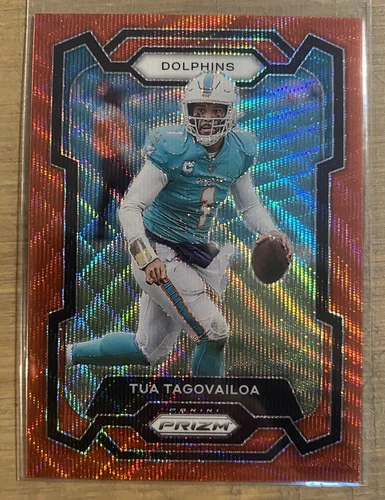 2023 Prizm Tua Tagovailoa Red Wave Prizm #143/149 Dolphins