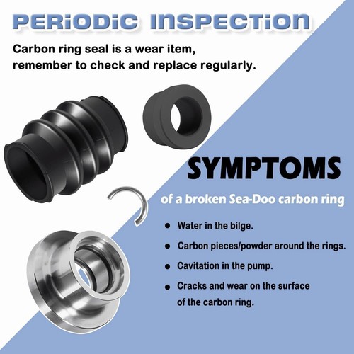 Carbon Seal Drive Line Rebuild Repair Kit for SeaDoo SP SPX GS GTX GTI GSX XP RX - Picture 5 of 8