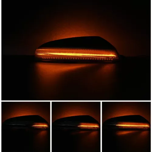2x Señal de giro de luz de espejo LED dinámica ahumada para Benz W204 W164 C350 C63 - Imagen 5 de 10