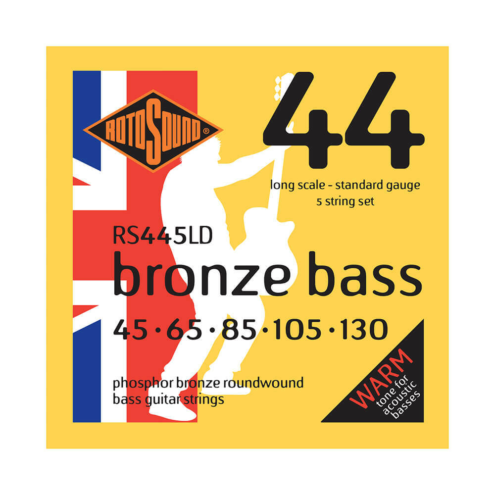 Rotosound RS445LD Acoustic Bronze Bass 44 Strings, 5 String, Long Scale, 45-130 Rotosound RS445LD Acoustic Bronze Bass 44 Strings, 5 String, Long Scale, 45-130