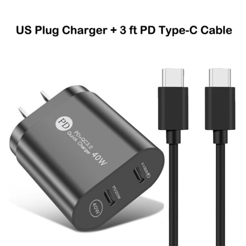 2Port USB C Super Fast Wall Charger Adapter For Samsung S24 S23 S22 S21 S20Ultra - Picture 17 of 21