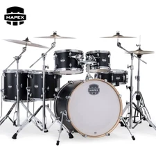 Mapex Mars Maple 6-Piece Studioease Drum Shell Pack Matte Black MM628SFUKD