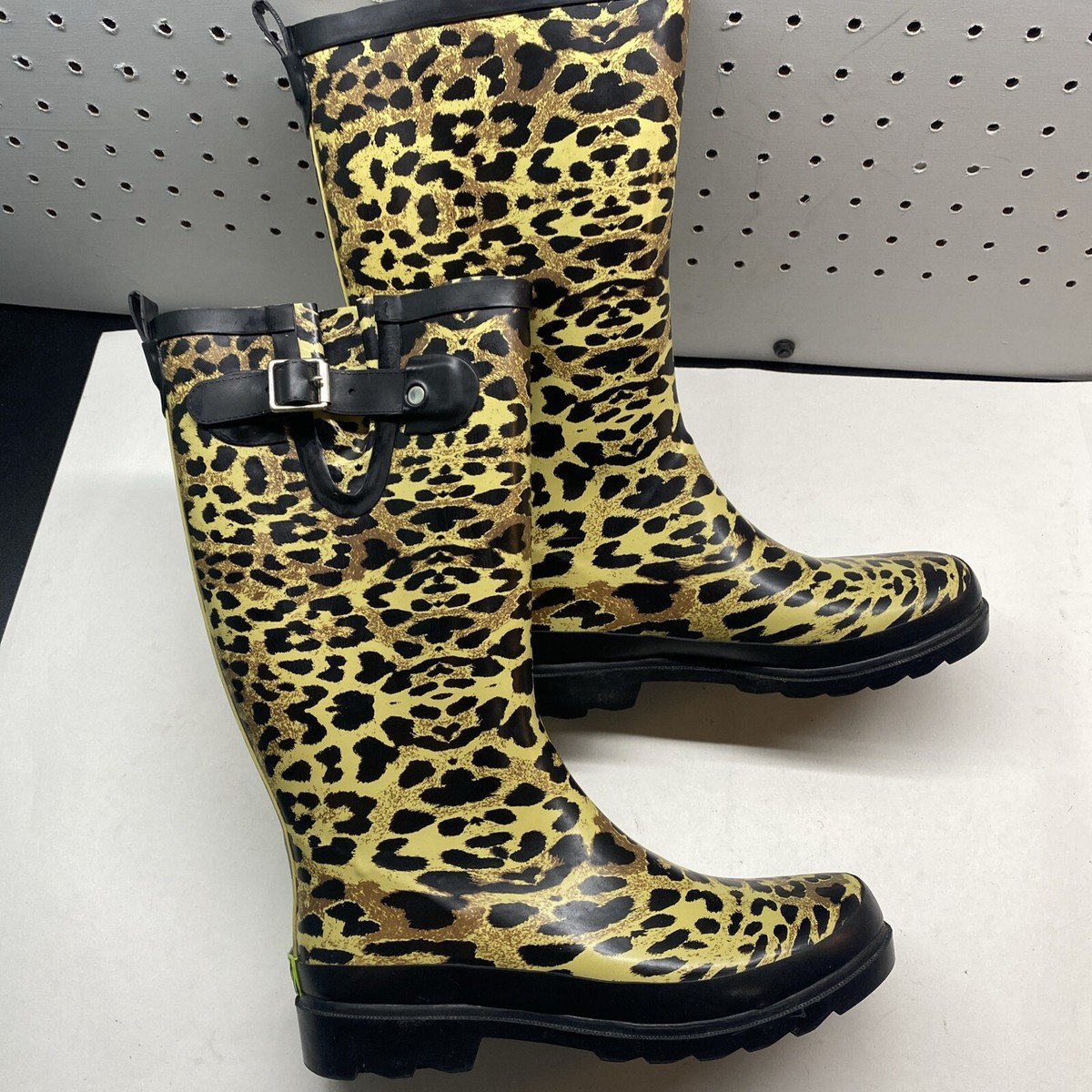 Rain Boots Womens Size 6 Cheetah Print | eBay