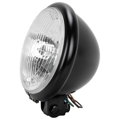5-3/4'' diameter Black Bottom Mount Halogen Headlight chopper bobber