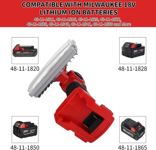 Cordless LED Work Light for Milwaukee 18V Li-Ion Battery 18W 2000LM Camping Tool - Picture 2 of 12