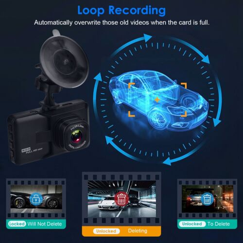 1080P Car DVR 3in Camera Dash Cam Camcorder Camera Recorder with 100° Angle Loop - Picture 4 of 13