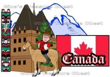 Canada Epcot World Showcase Scrapbook Paper Die Cut Piece Piecing