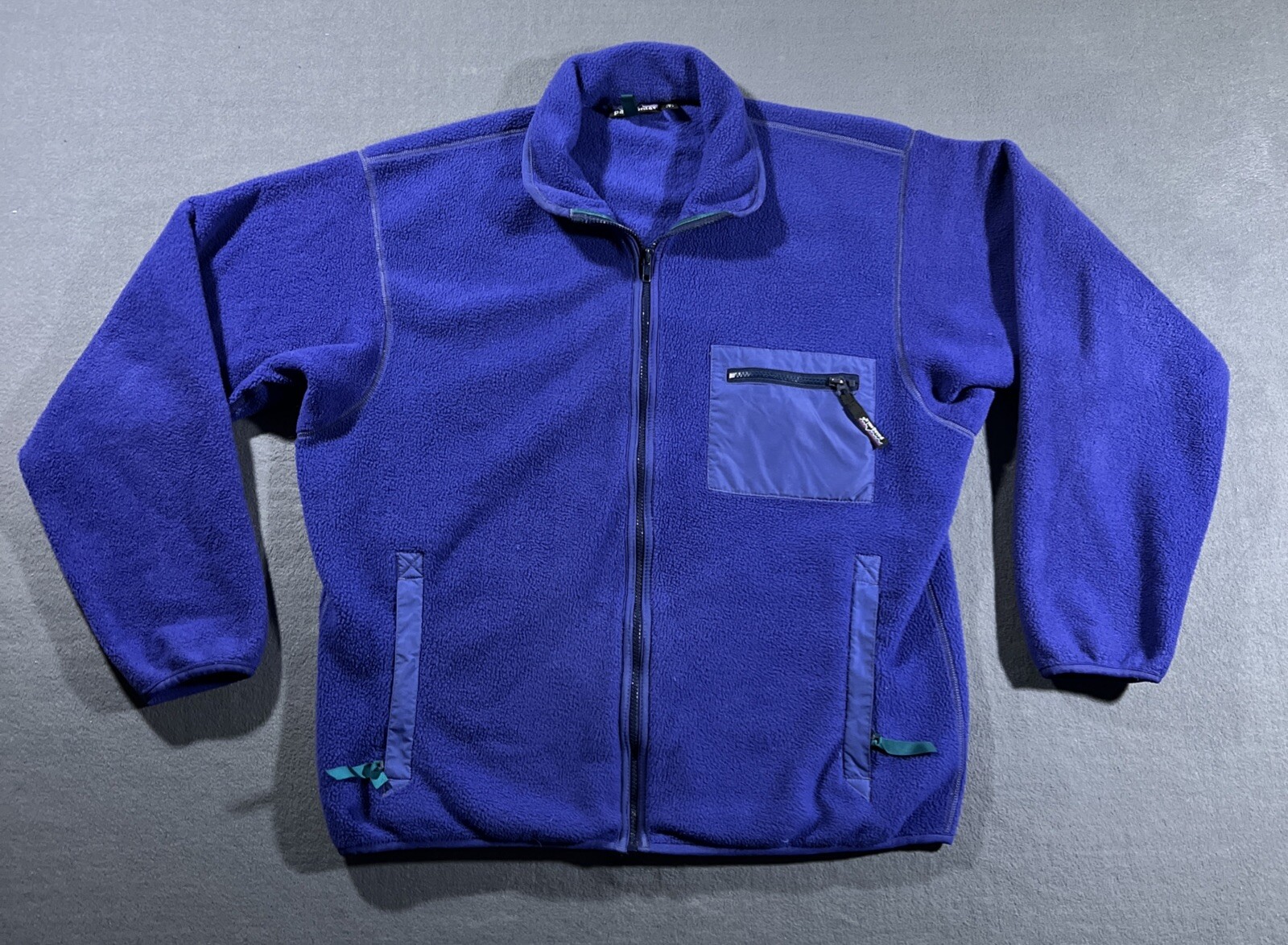 VTG Patagonia Mens Large Purple Fleece Jacket Zip Up Winter GorpCore Vintage READ