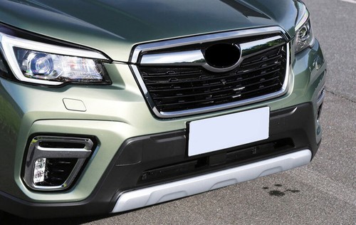 Protector De Placa Antideslizante Delantera Plateada Mate Para Subaru 