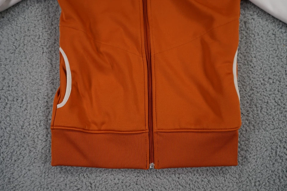 Columbia Texas Longhorns Sweatshirt Womens Small Orange Full Zip Logo Pockets - Image 3 of 4