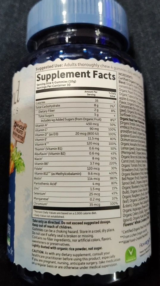 Garden of Life Mykind Organics Men's 40+ Gummy Multi Berry 120pcs Exp 04/2026 - Image 2 of 4