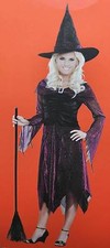 Woman's Hologram Witch PURPLE Dress Costume Sz S 4-6 New