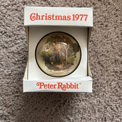 Vintage 1977 Peter Rabbit Schmid Beatrix Potter Collection Christmas Ornament