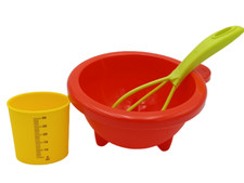 Play Food Bowl, Whisk, Measuring Cup New