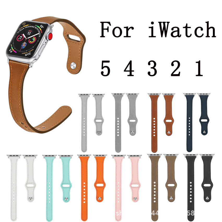 Women Luxury Strap Replacement Watch Leather Band Watchband 38mm 40mm Slim
