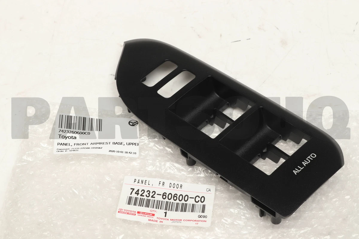 7423260600C0 Genuine Toyota PANEL, FRONT ARMREST BASE, UPPER LH  
