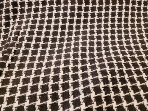 Gray Check Poly Cotton Suiting Fabric Apparel Geometric Houndstooth By the Yard