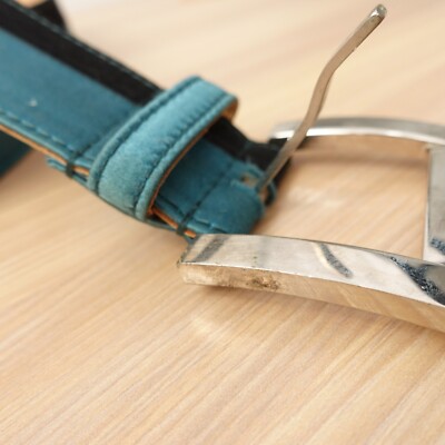 DOLCE GABBANA Belt 34 85 Italian Leather Dress Luxury Blue 