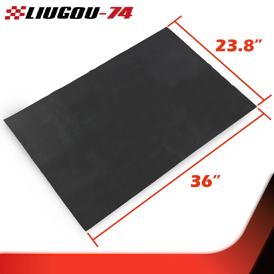 24" x 36" Black Vinyl Motorcycle ATV Scooter Seat Cover Fabric Glossy Matte US - Изображение 3 из 4