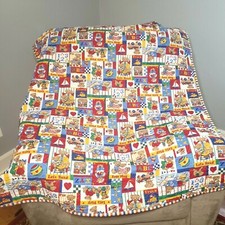 Quilt Baby Blanket Reversible Bears Pooh Piglet