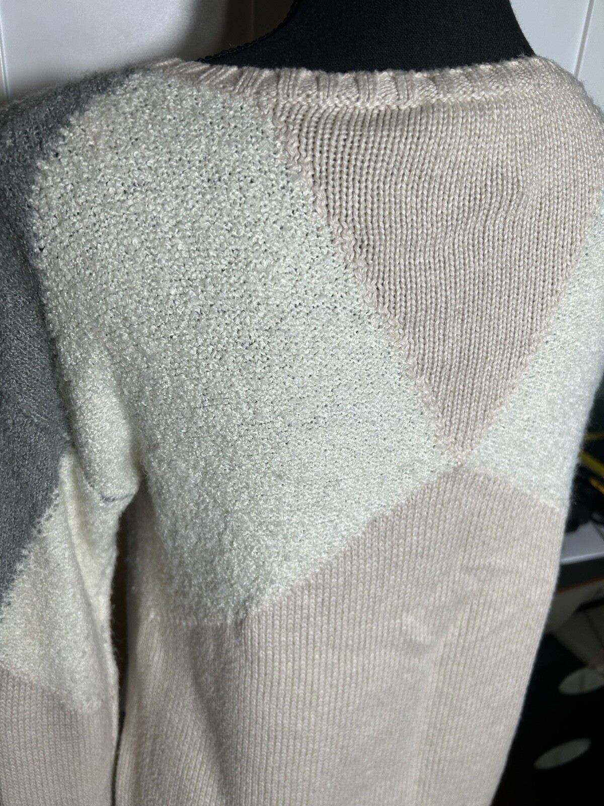 BCBGeneration Womens Pullover Colorblock Cream Gr… - image 6