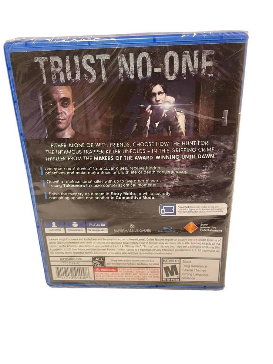 NEW Hidden Agenda Video Game for PlayStation 4 SEALED Brand
