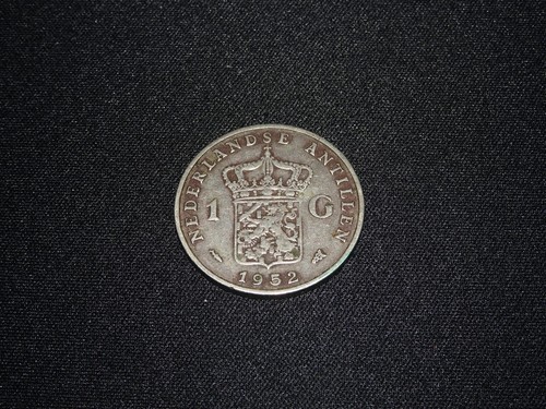 Netherlands Antillean Guilder - 1 Guilder - 1952 Silber - Juliana 1948-1980 - Picture 3 of 4