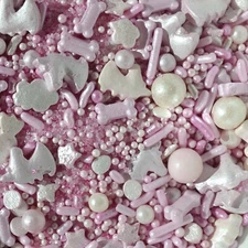 PINK SPRINKLES, Naturally Colored Edible Candy, Girl Baby Shower Cake Decor