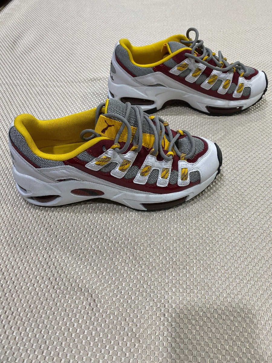Puma Cell Endura Patent 98 Yellow Red Fashion Sneakers 369633 03