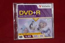 1 Pack, Verbatim DVD+R 4.7GB 1x-8x (up to 12x), Super AZO.