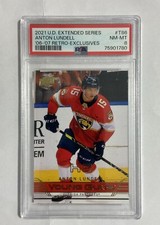 2021-22 UD Extended - 06-07 Retro Young Guns HIGH GLOSS /100 Anton Lundell PSA 8