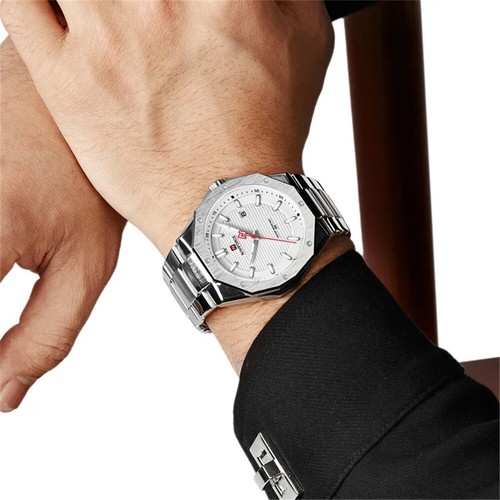 NAVIFORCE Reloj Hombre Militar Acero Reloj Pulsera Luminoso Mano Hombre Reloj de Negocios - Imagen 5 de 30