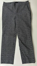 Talbots Women's Pants Size 14 Chatham Ankle Black and White NICE Business Casual