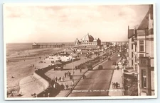 Postcard RPPC Promenade & Pavilion from West Rhyl Wales UK