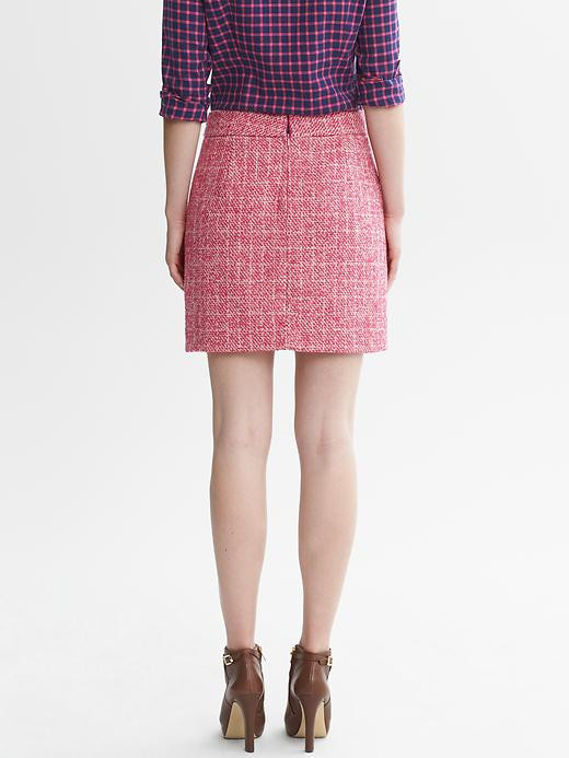 Banana Republic Tweed Mini Skirt Size 14 Cargo Green and Parrot Pink Colors  NWT