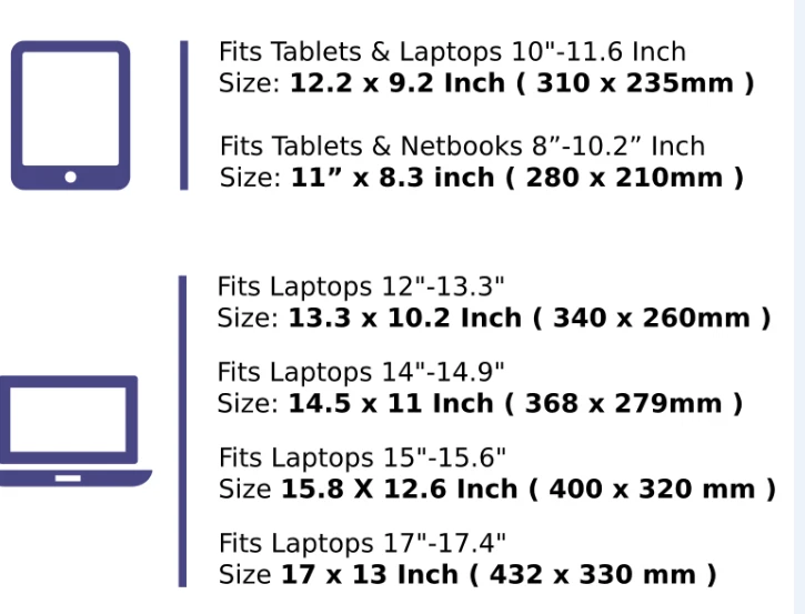 Funda de neopreno para computadora portátil con asa de 10 pulgadas a 17,4 pulgadas Foto 4 de 4