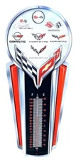 Chevrolet Corvette Chevy C8 C7 C6 Thermometer 17" Metal Aluminum Sign Garage New