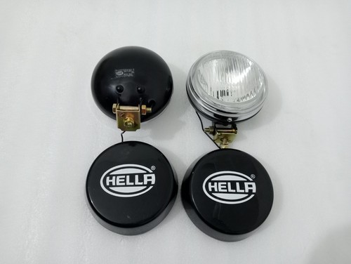 Pair Hella Clear Fog Lamp With Cover With Bulb H3 Halogen Bulb Universal Fit - Picture 5 of 16