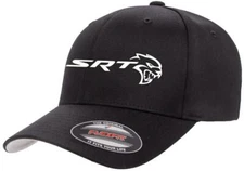 SRT Hellcat Charger Challenger Cat Logo Side View Design Flexfit Hat Cap