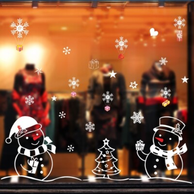Autocollants De Noël Pour Vitres - Père Noël 3D, Déco Festive Pour Fenêtre, Frigo, Porte | Faciles à Poser Et Retirer Sans Traces