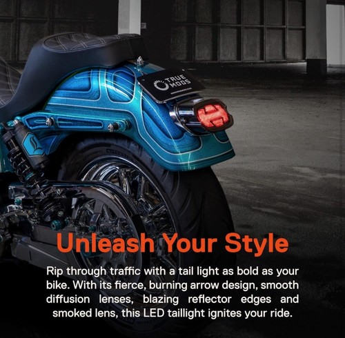 LED Bake Tail Light 4 Harley Davidson License Running Stop Taillight Sportster - Picture 6 of 14