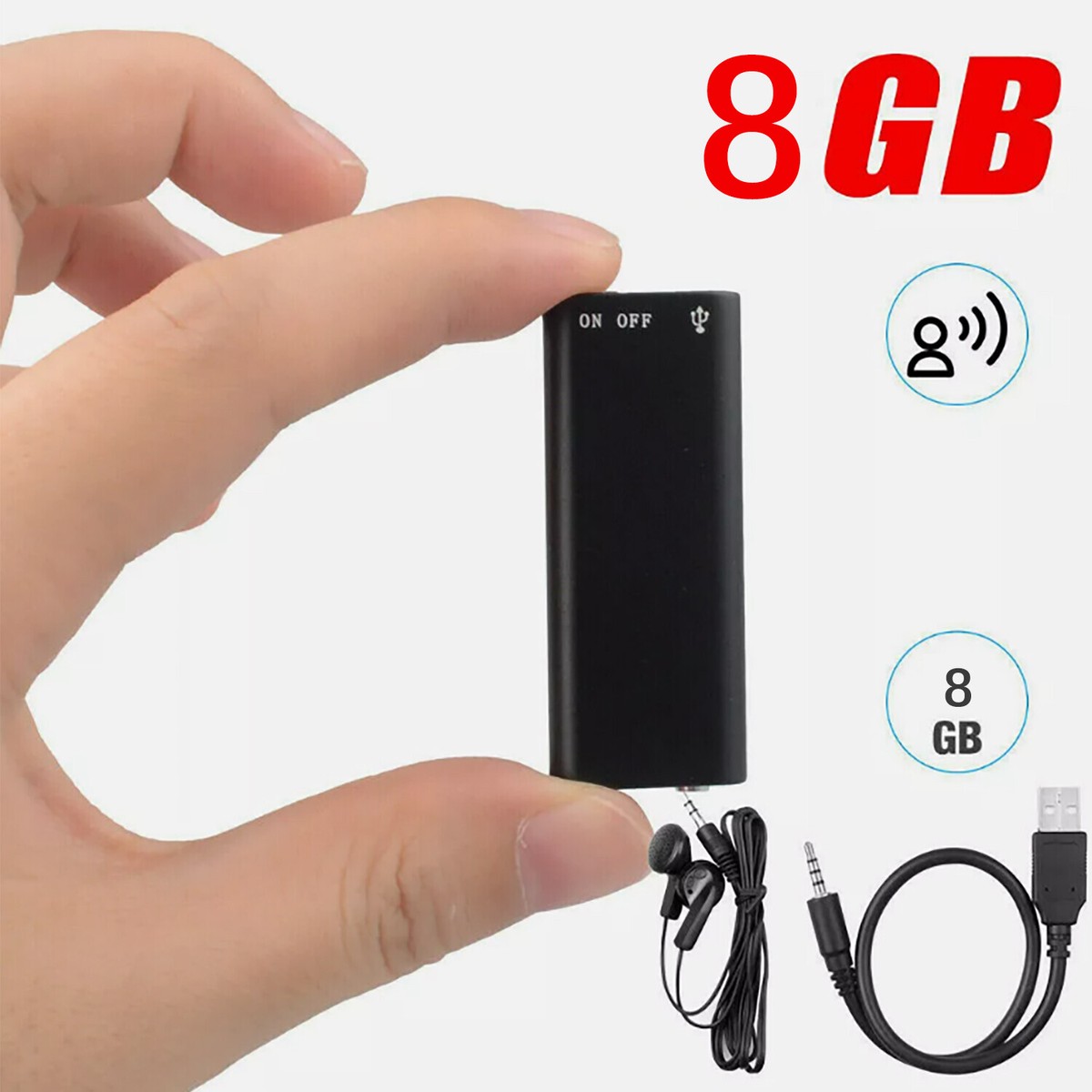 Mini Spy Hidden Audio Recorder Voice Activated Office Listening