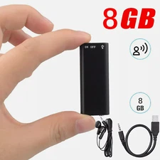 Mini Spy Hidden Audio Recorder Voice Activated Office Listening Device 8GB US